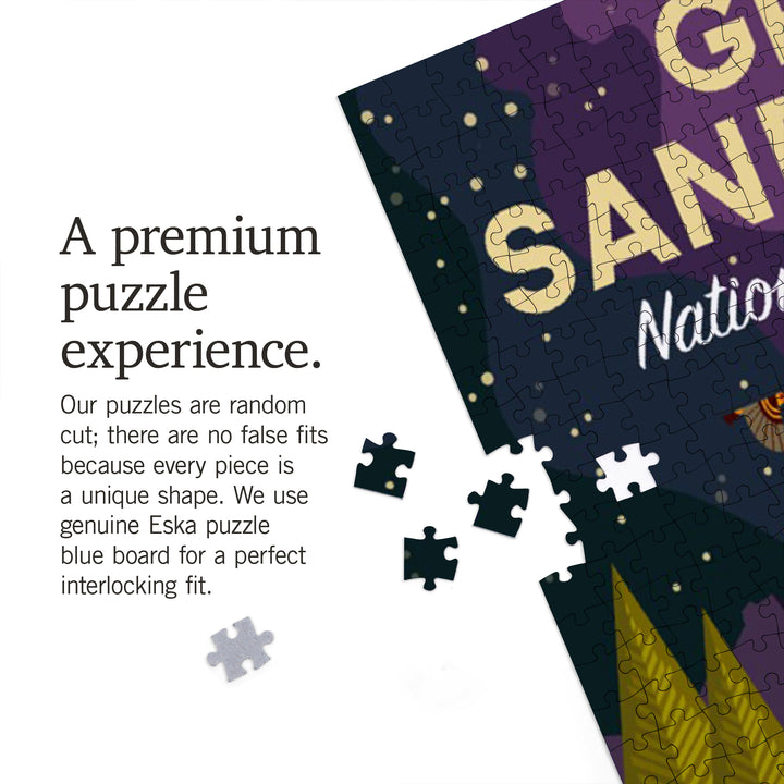 Great Sand Dunes National Park and Preserve, Colorado, Geometric Night Scene, 1000 Piece Jigsaw Puzzle