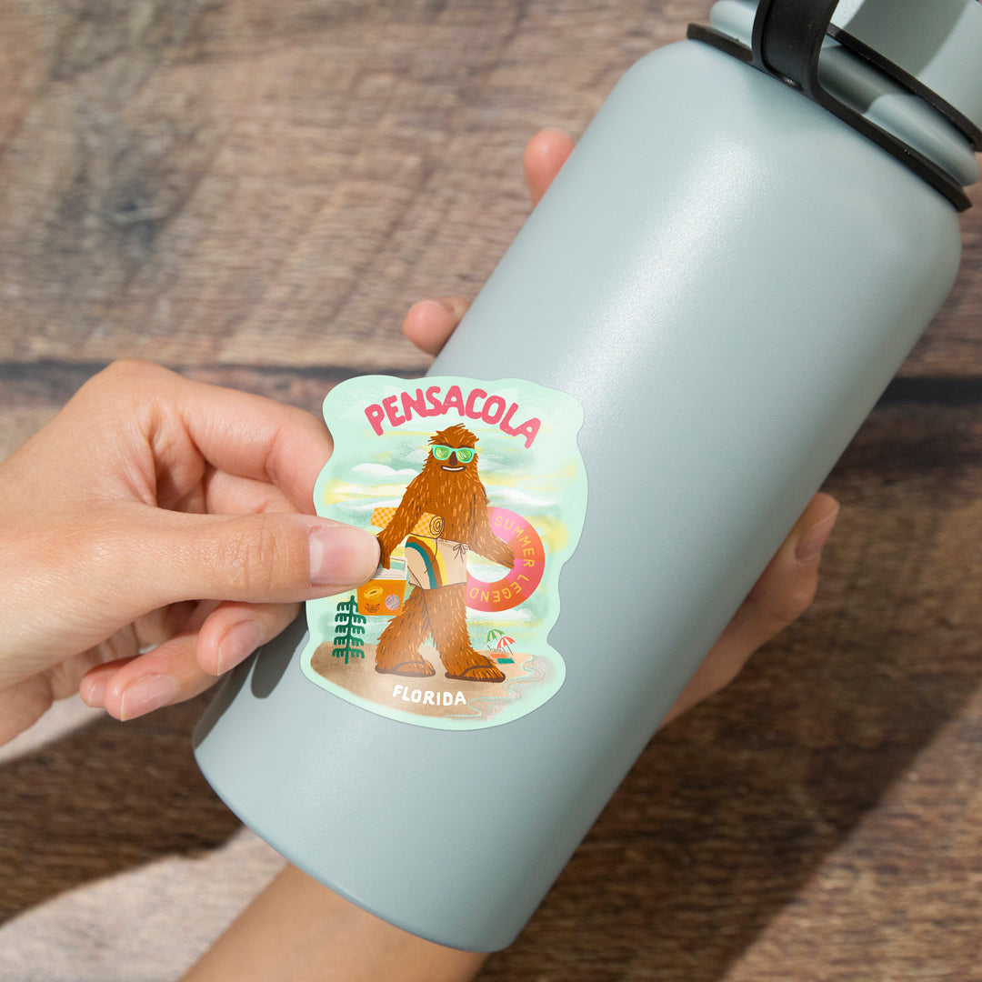 Pensacola, Florida, Summer Legend, Big Foot, Vinyl Sticker