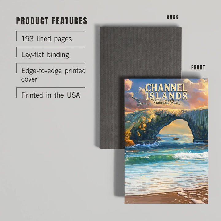 Lined 6x9 Journal, Channel Islands National Park, California, Oil Painting, Lay Flat, 193 Pages, FSC paper
