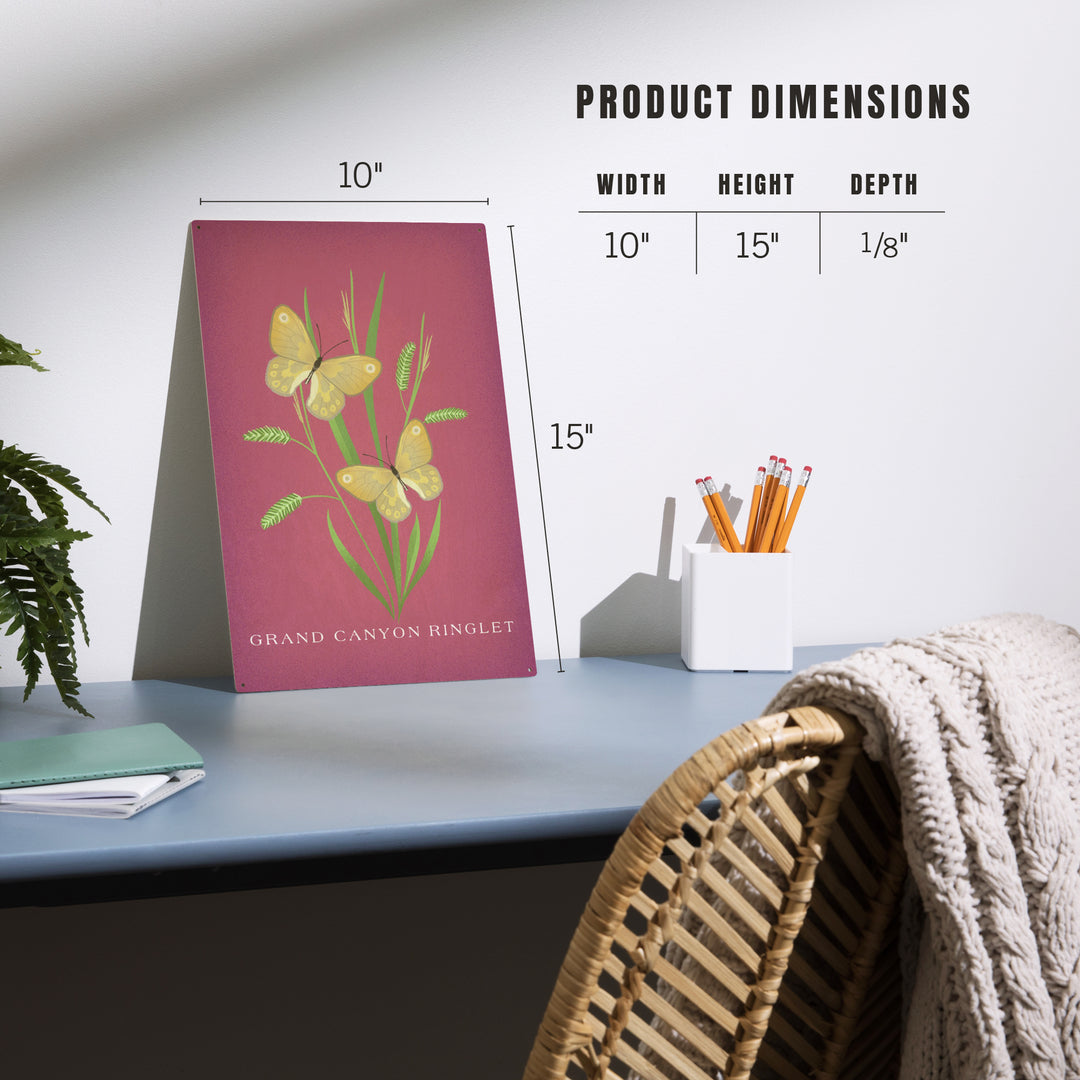 Grand Canyon Ringlet, Vintage Flora, Wood Sign and Postcards