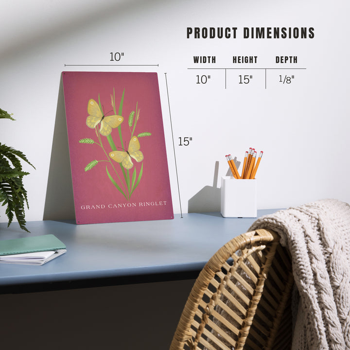 Grand Canyon Ringlet, Vintage Flora, Wood Sign and Postcards