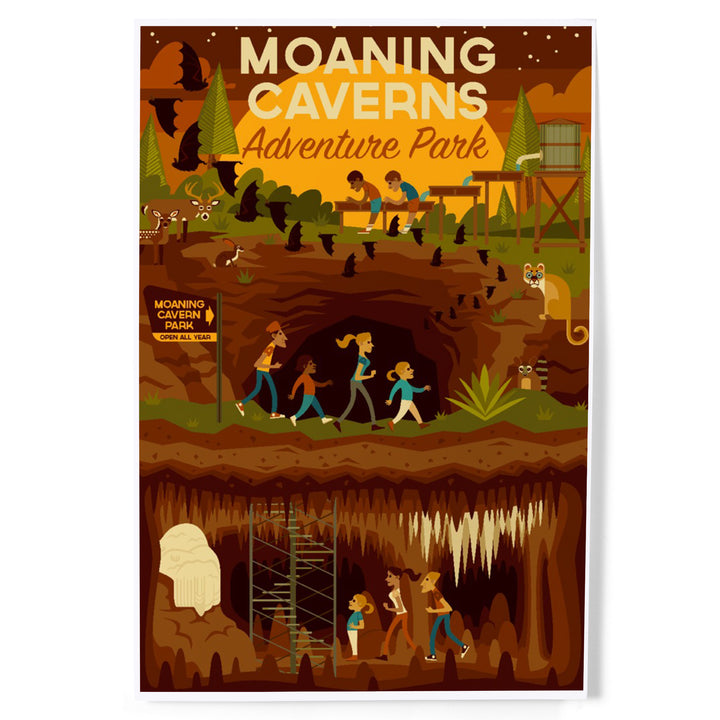 Moaning Caverns Adventure Park, California, Geometric art prints, metal signs