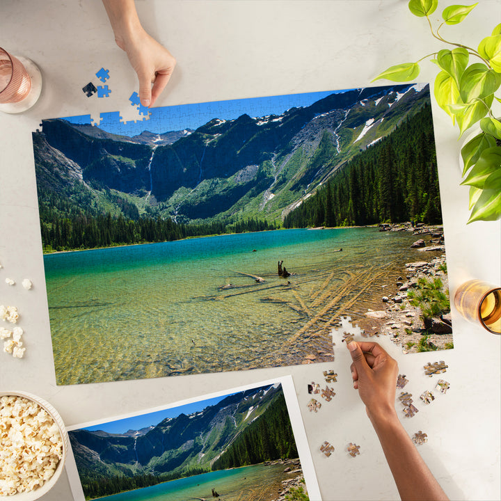 Glacier National Park, Montana, Avalanche Lake, Jigsaw Puzzle