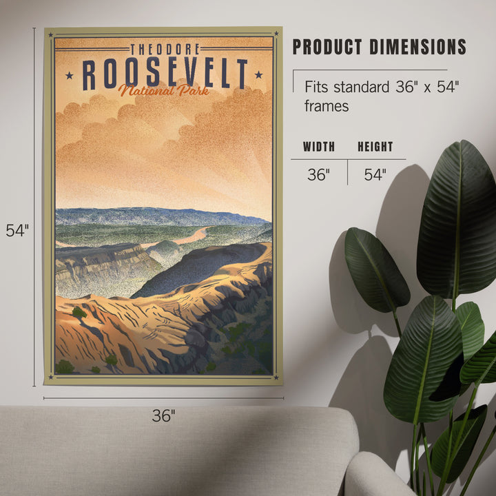 Theodore Roosevelt National Park, North Dakota, Lithograph National Park Series, Art & Giclee Prints