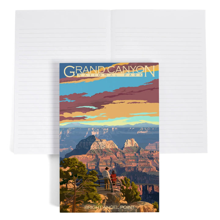 Lined 6x9 Journal, Grand Canyon National Park, Arizona, Painterly Series, Bright Angel Point, Lay Flat, 193 Pages, FSC paper