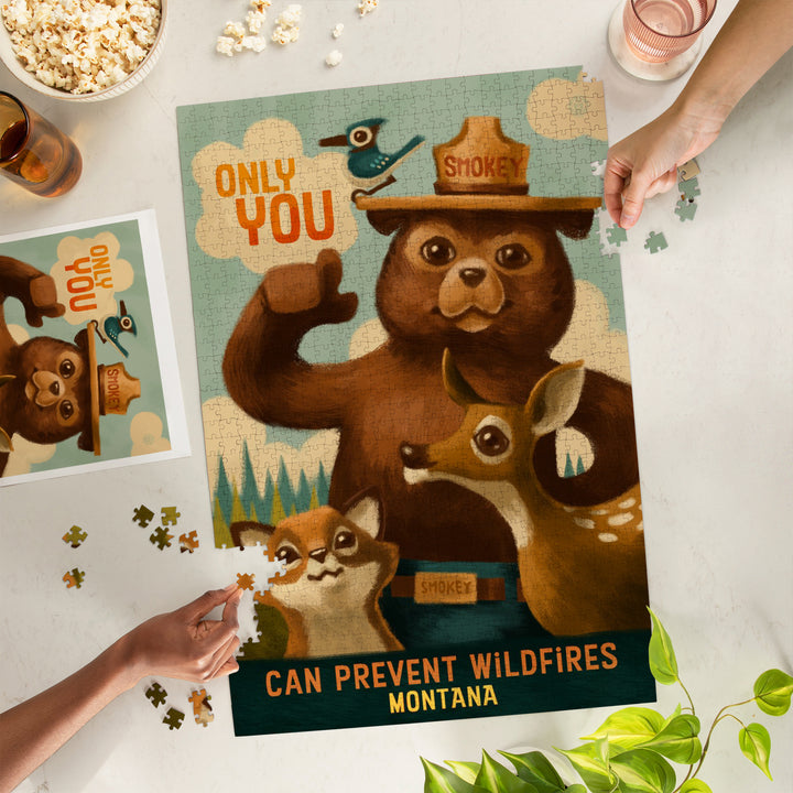 Montana, Smokey Bear, Only You, Oil Painting, Jigsaw Puzzle