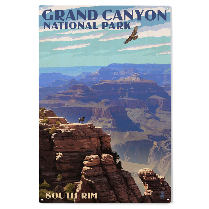Grand Canyon National Park, Arizona, South Rim, Wood Sign and Postcards