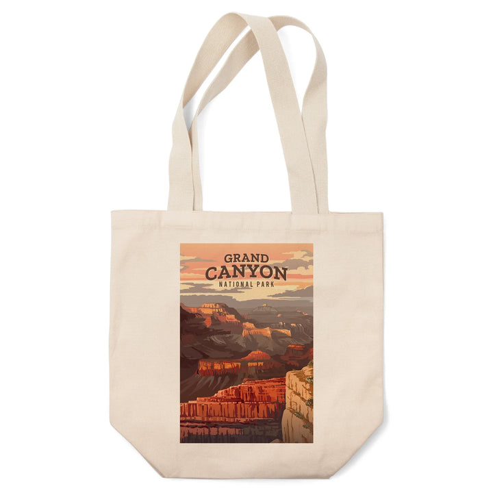 Grand Canyon National Park, Mather Point, Painterly, Tote Bag