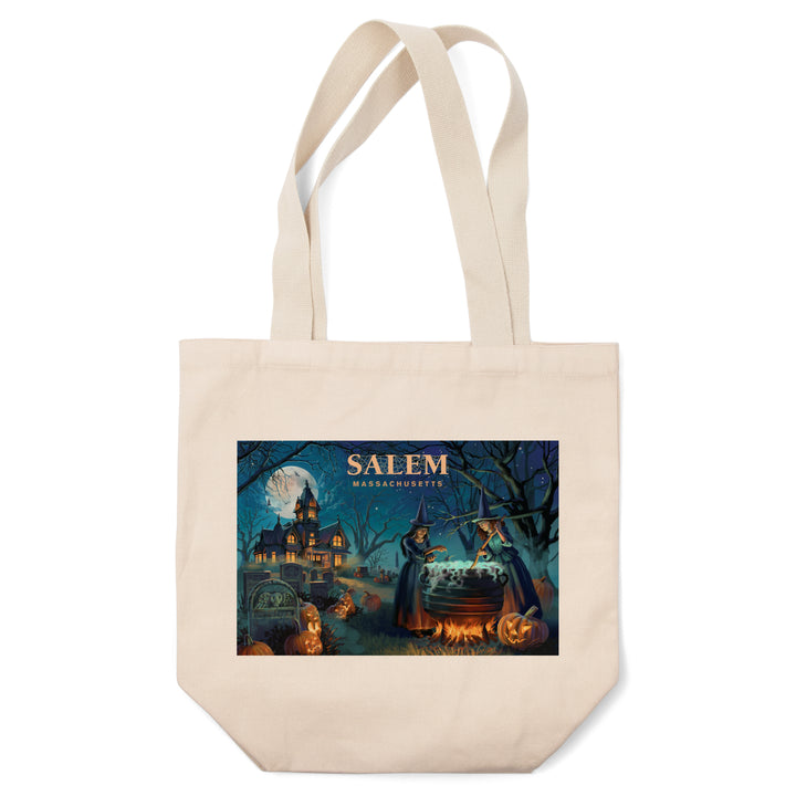 Salem, Massachusetts, Lithograph, Cemetery, Tote Bag
