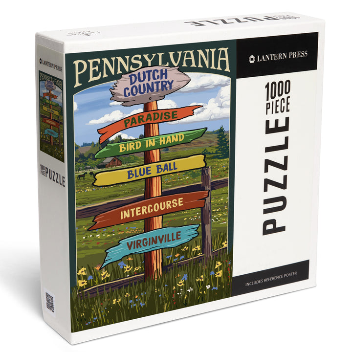 Lancaster County, Pennsylvania, Destination Signpost, Jigsaw Puzzle