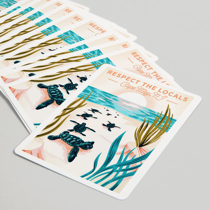 Playing Cards, Cape May, New Jersey, Courageous Explorer Collection, Respect the Locals, 52 Card Deck with Jokers in Box, Unique Art