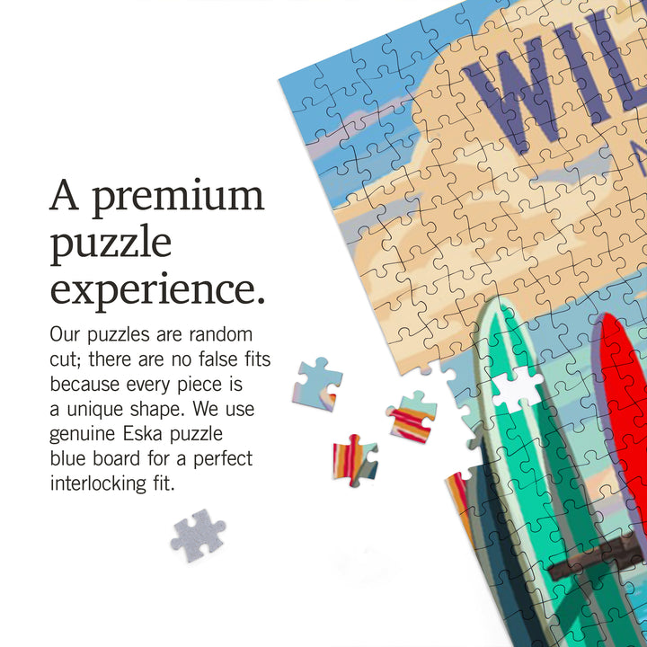 Wildwood, New Jersey, Painterly, Beach Activities, 1000 Piece Jigsaw Puzzle