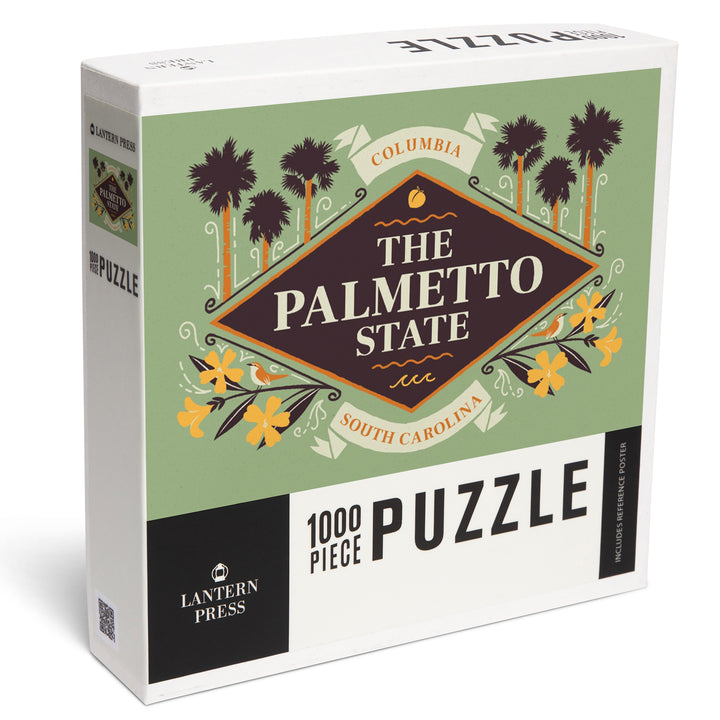 Columbia, South Carolina, State Motto Crest, State Series, Jigsaw Puzzle