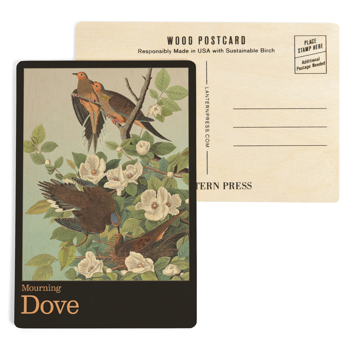 Audubon Birds North America Mourning Dove, Wood Sign and Postcards