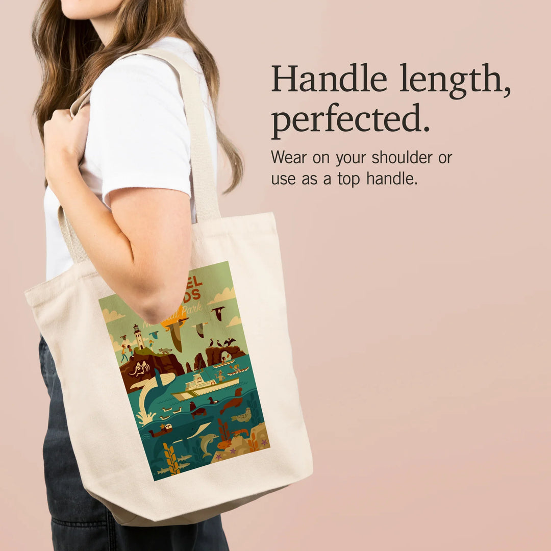 Channel Islands National Park, California, Geometric National Park Series, Tote Bag
