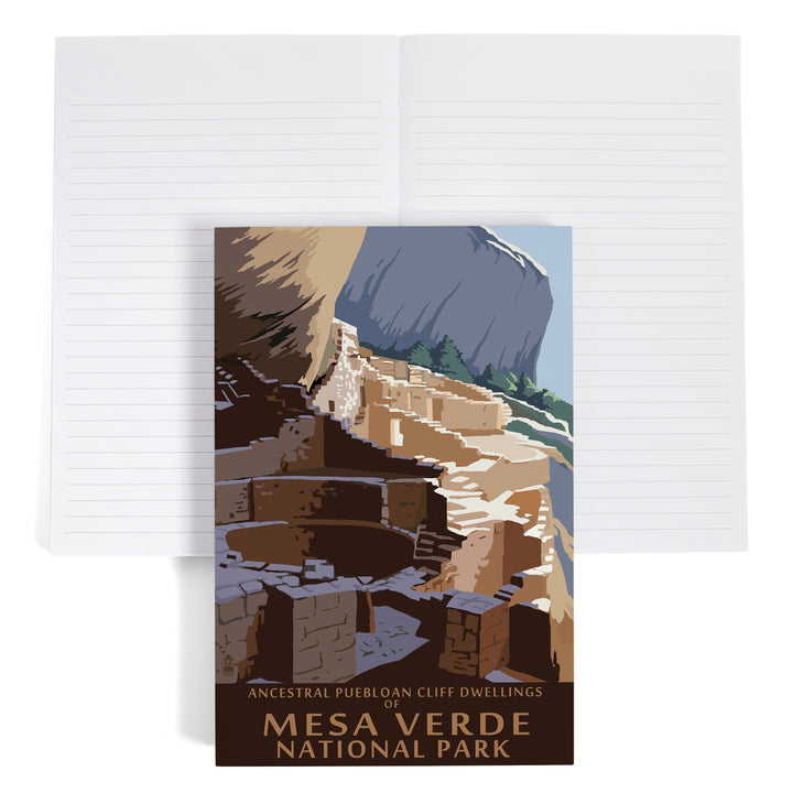 Lined 6x9 Journal, Mesa Verde National Park, Colorado, Long House, Lay Flat, 193 Pages, FSC paper