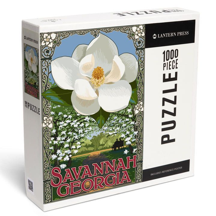 Savannah, Georgia, Single White Magnolia, Jigsaw Puzzle