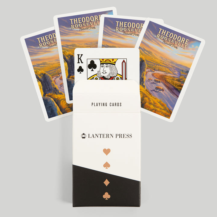 Playing Cards, Theodore Roosevelt National Park, North Dakota, Oil Painting, 52 Card Deck with Jokers in Box, Unique Art