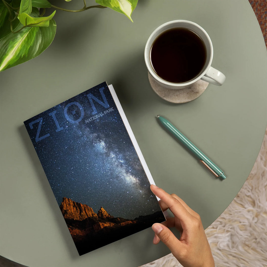 Lined 6x9 Journal, Zion National Park, Utah, Milkyway, Lay Flat, 193 Pages, FSC paper