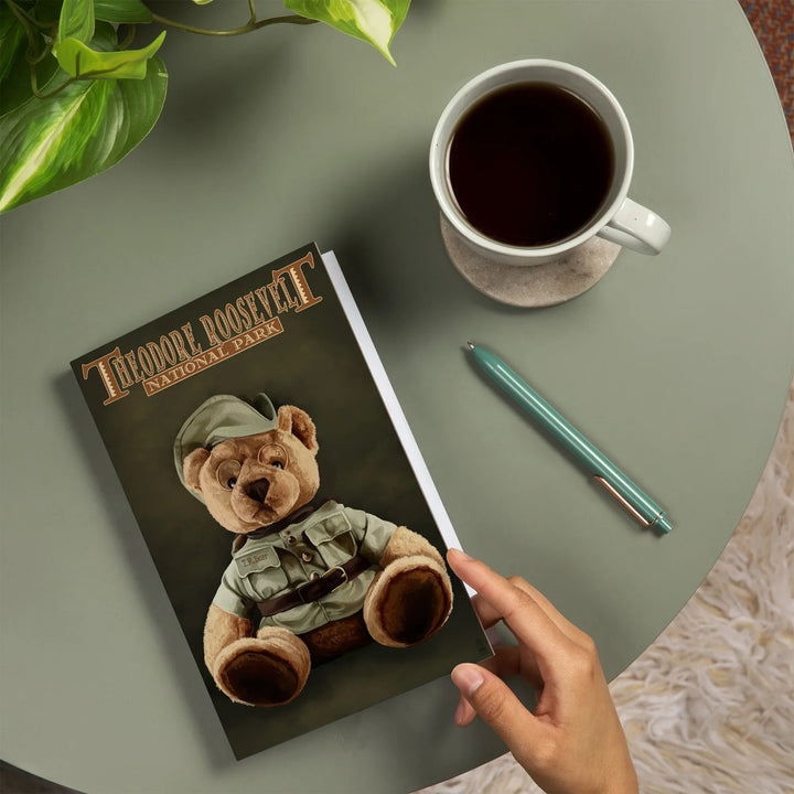 Lined 6x9 Journal, Theodore Roosevelt National Park, Teddy Bear, Lay Flat, 193 Pages, FSC paper