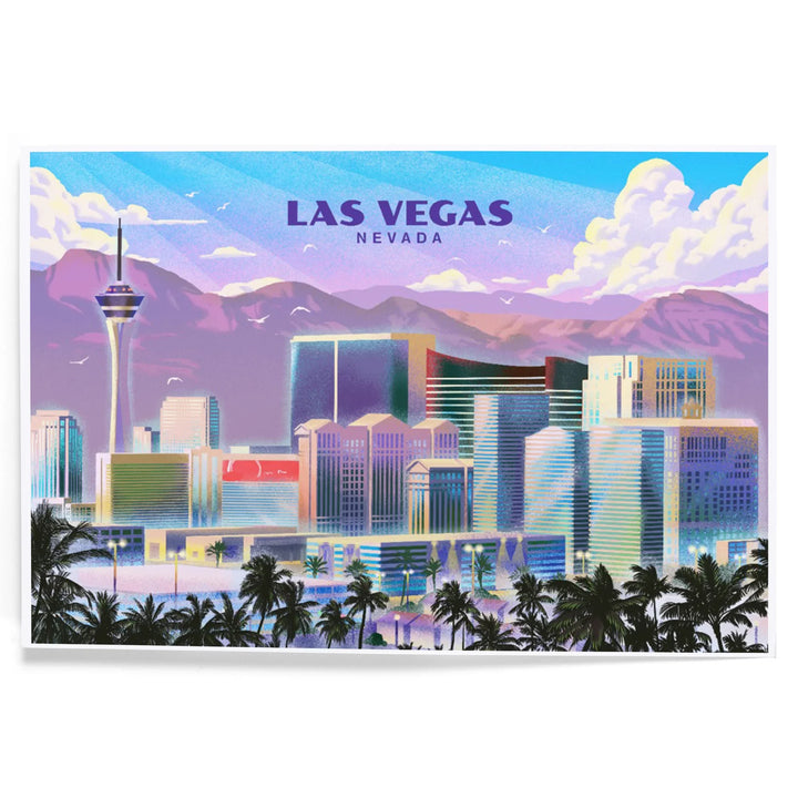 Las Vegas, Nevada, Lithograph, City Series, Art & Giclee Prints