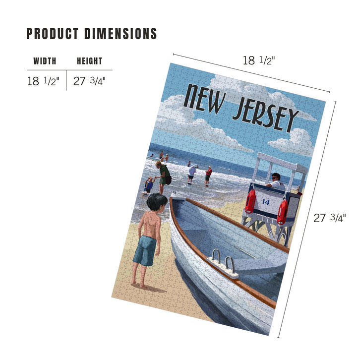 New Jersey, Painterly, Lifeguard Stand, Jigsaw Puzzle