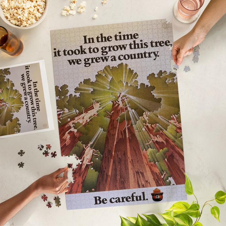 Smokey Bear, Time it Took to Grow a Tree, Officially Licensed Vintage Poster, Jigsaw Puzzle