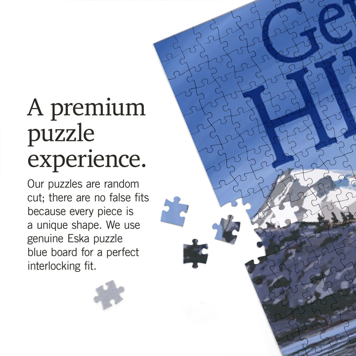 Alaska, Hiker and Dog, Get Out and Hike, Jigsaw Puzzle