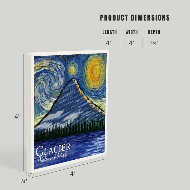 Glacier National Park, Montana, Bearhat Peak and Hidden Lake, Starry Night, Coasters