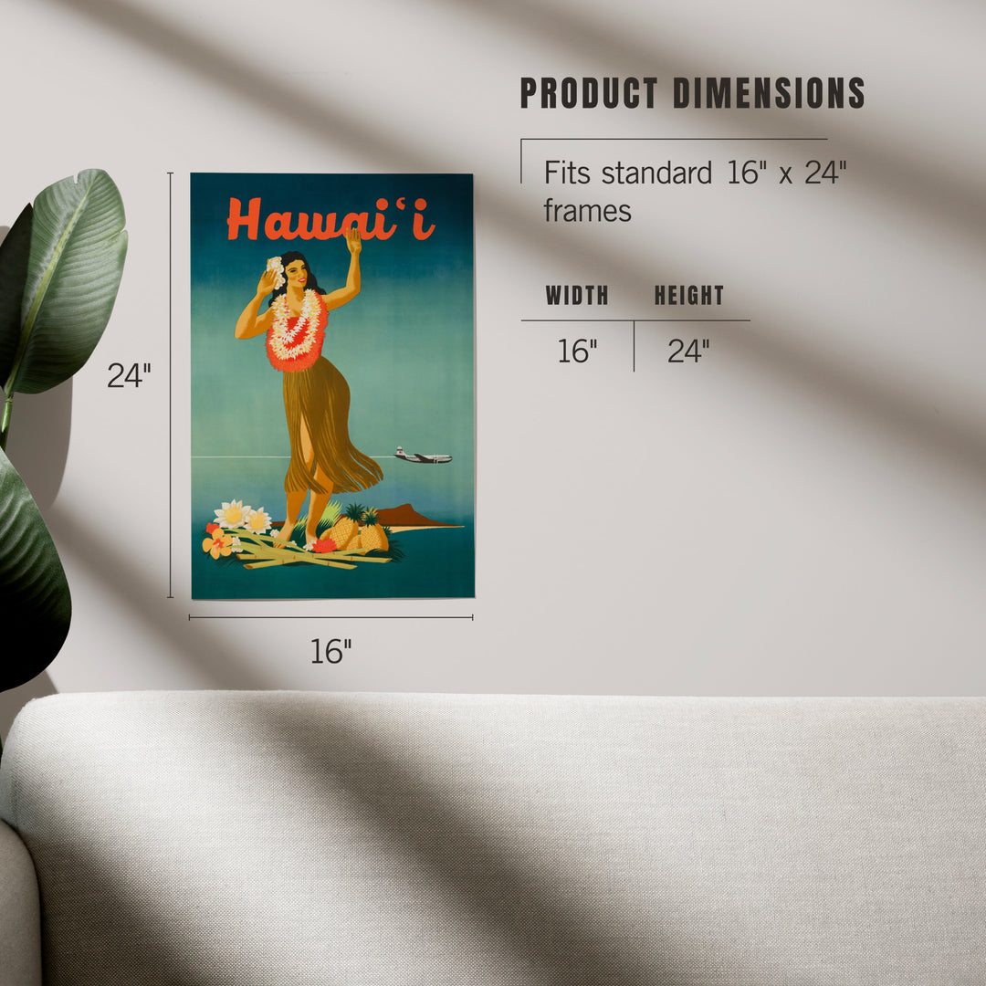 Hawaii, Vintage Hula, Art & Giclee Prints