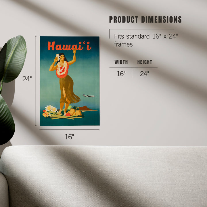 Hawaii, Vintage Hula, Art & Giclee Prints