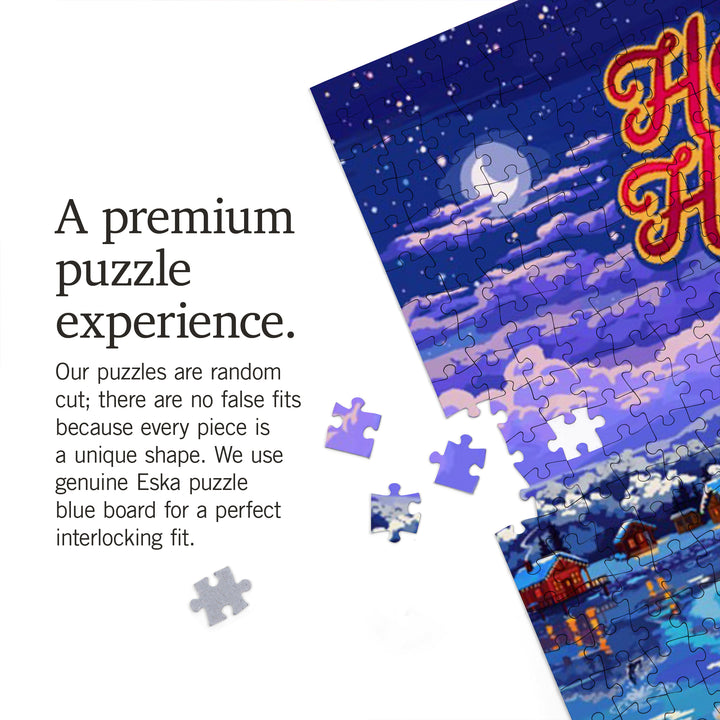 Happy Howlidays, Painterly, Santa Dog and Helpers, Jigsaw Puzzle