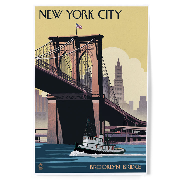 New York, Brooklyn Bridge, Art & Giclee Prints