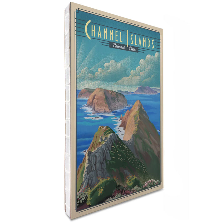 Lined 6x9 Journal, Channel Islands National Park, California, Lithograph National Park Series, Lay Flat, 193 Pages, FSC paper