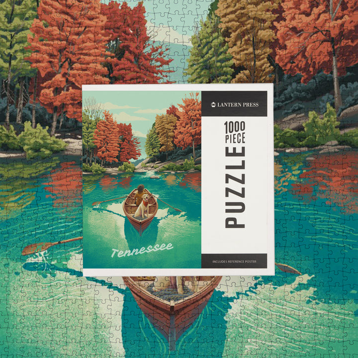 Tennessee, Quiet Explorer, Boating, Mountain, 1000 Piece Jigsaw Puzzle