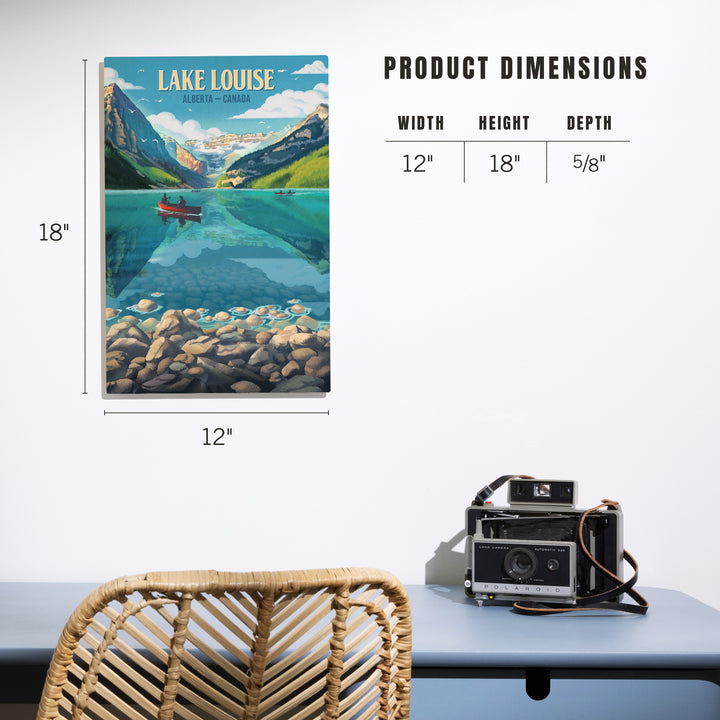 Lake Louise, Alberta, Canada, Lithograph, Summer on Lake Louise, Wood Signs and Postcards