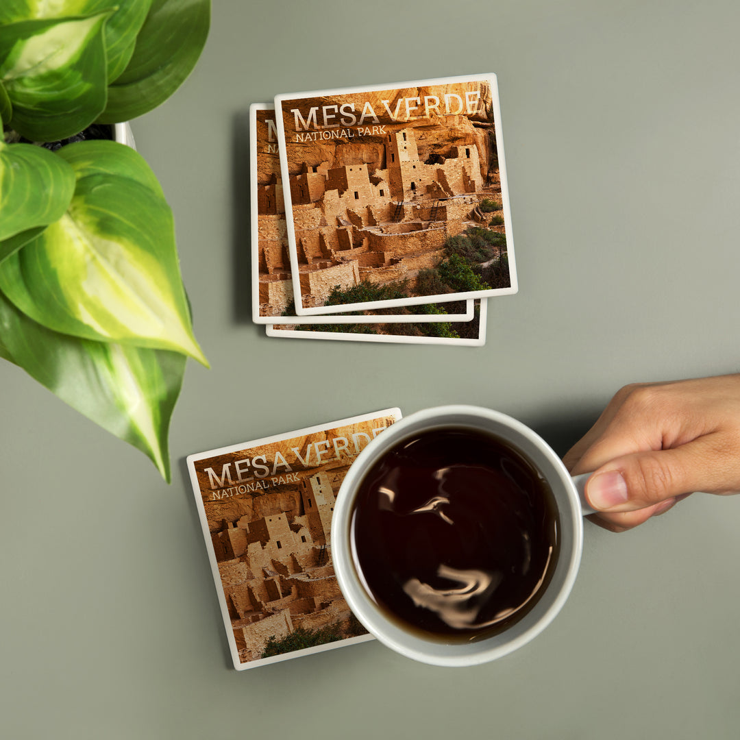 Mesa Verde National Park, Colorado, Cliff Palace Photograph, Coasters