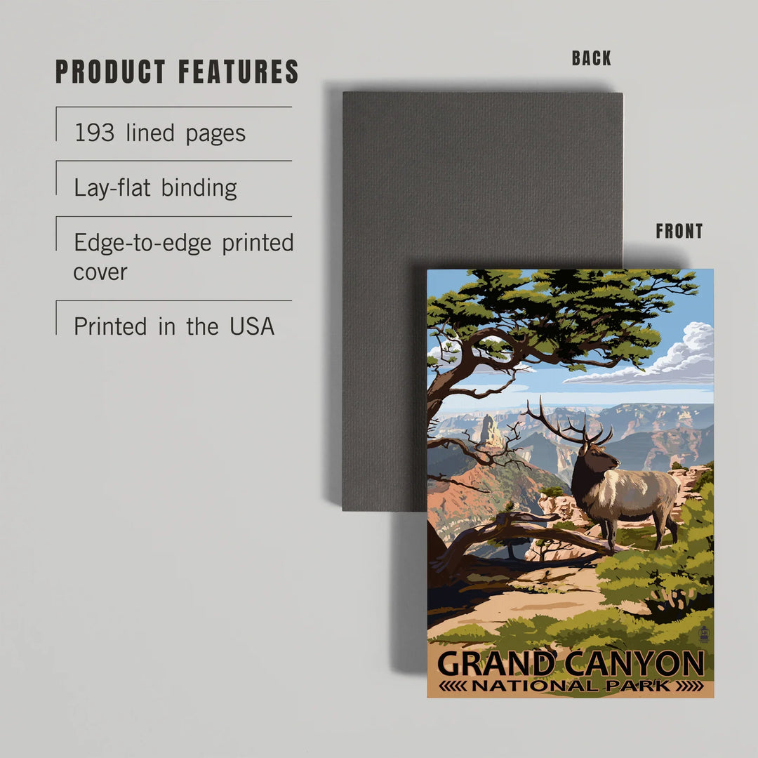 Lined 6x9 Journal, Grand Canyon National Park, Arizona, Elk and Point Imperial, Lay Flat, 193 Pages, FSC paper