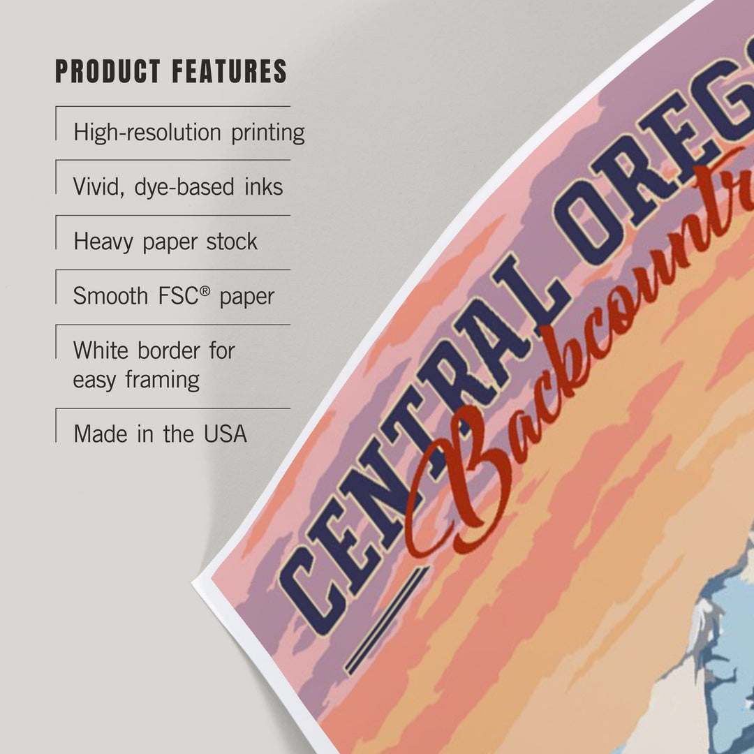 Central Oregon Backcountry, Winter Snowshoers, Art & Giclee Prints - Lantern Press