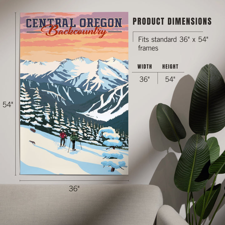 Central Oregon Backcountry, Winter Snowshoers, Art & Giclee Prints - Lantern Press