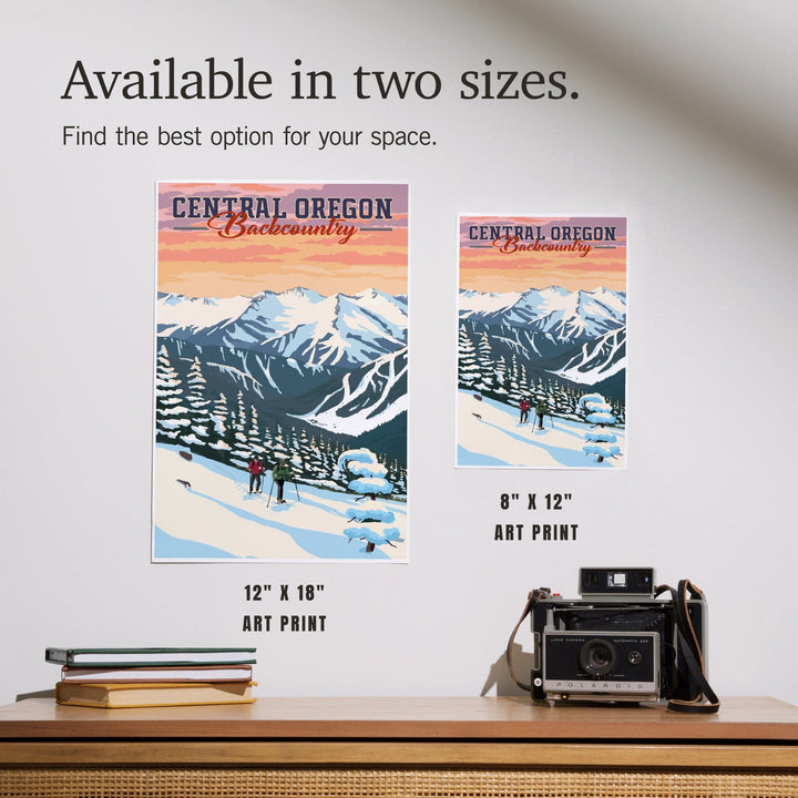 Central Oregon Backcountry, Winter Snowshoers, Art & Giclee Prints - Lantern Press