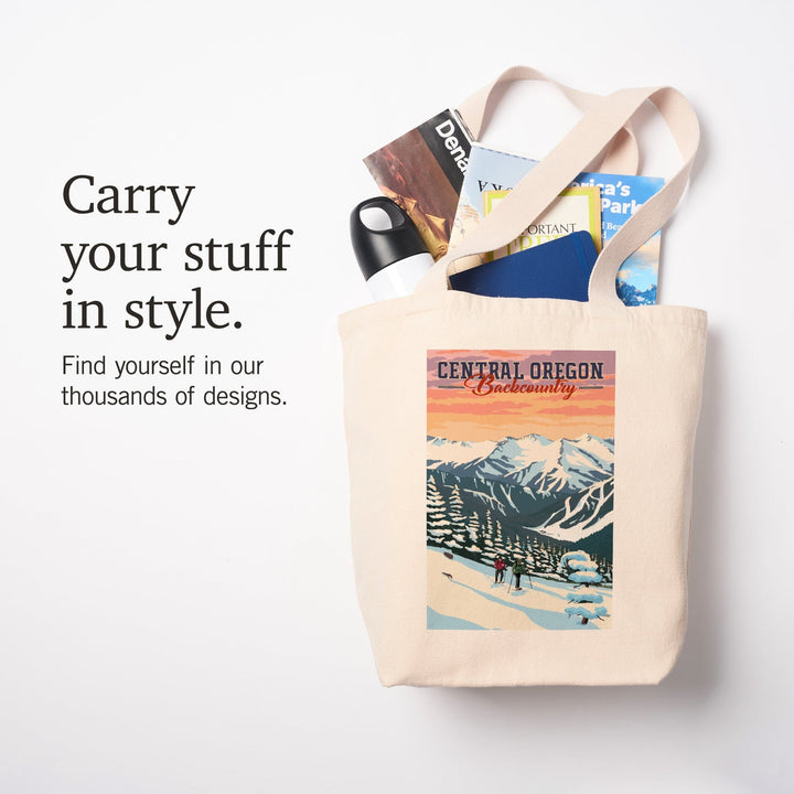 Central Oregon Backcountry, Winter Snowshoers, Tote Bag Totes Lantern Press 