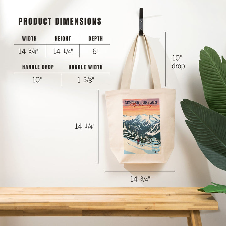 Central Oregon Backcountry, Winter Snowshoers, Tote Bag Totes Lantern Press 