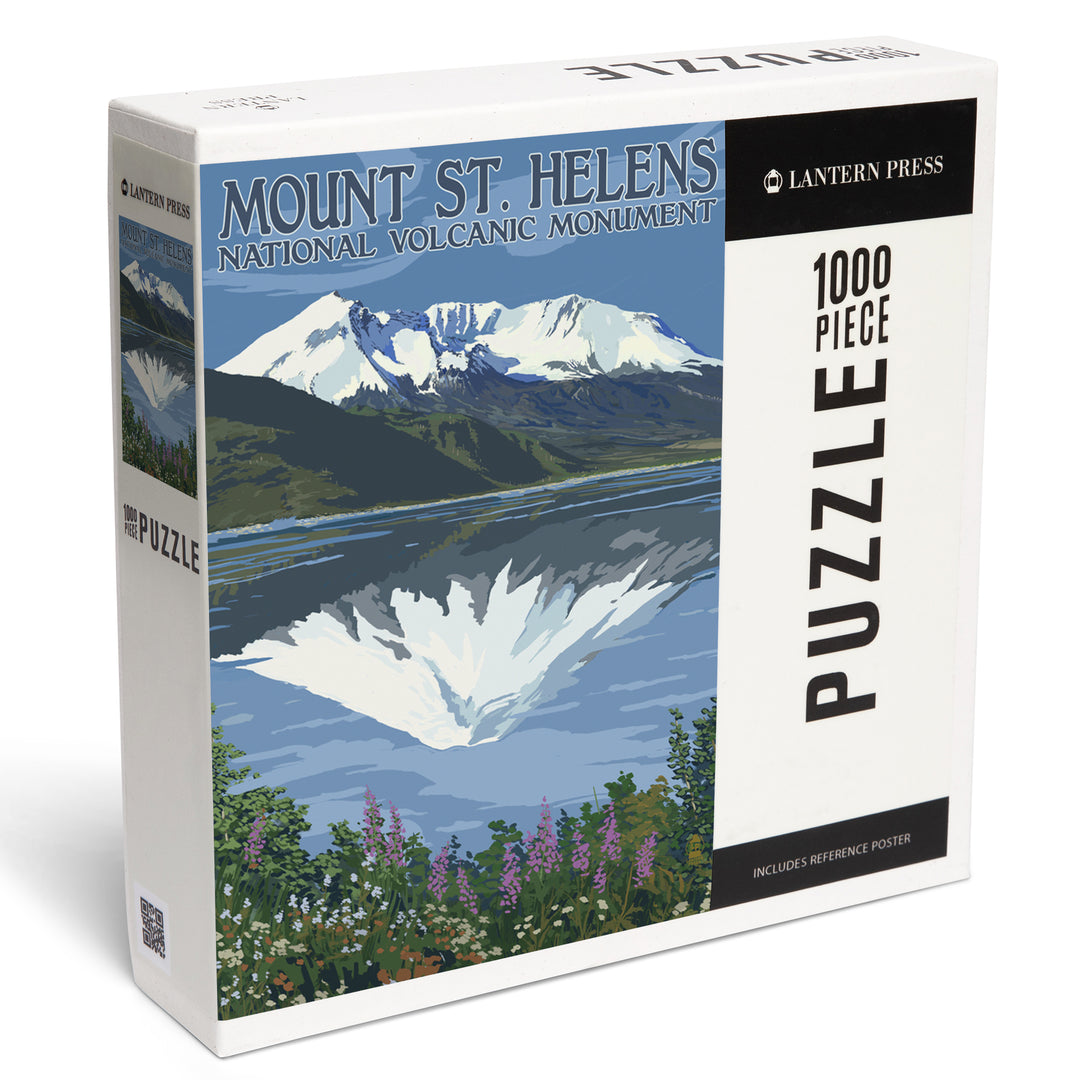 Mount St. Helens, Washington, Before and After Views, Jigsaw Puzzle