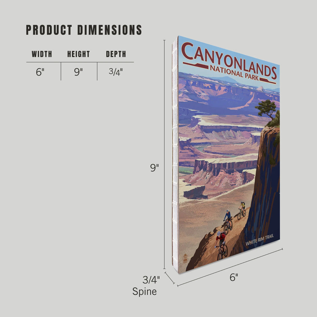 Lined 6x9 Journal, Canyonlands National Park, Utah, Conflunce and Bikers, Lay Flat, 193 Pages, FSC paper