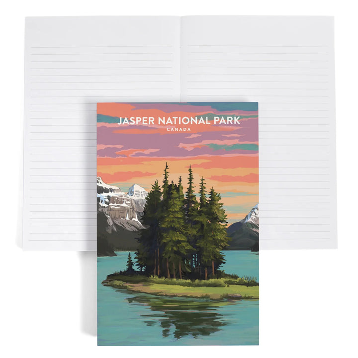Lined 6x9 Journal, Jasper National Park, Canada, Lay Flat, 193 Pages, FSC paper