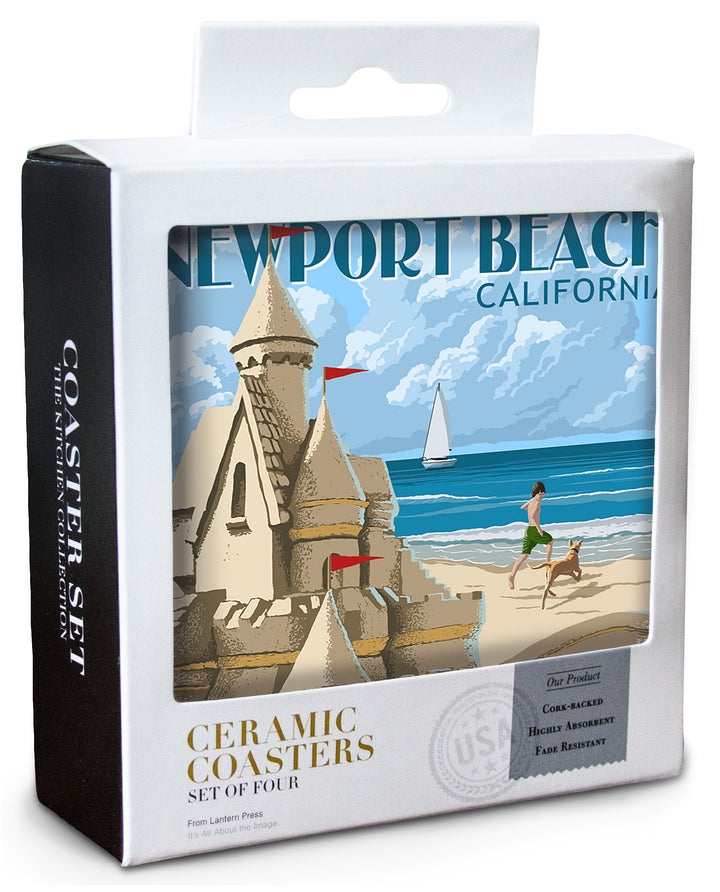 Newport Beach, California, Sand Castle, Coaster Set