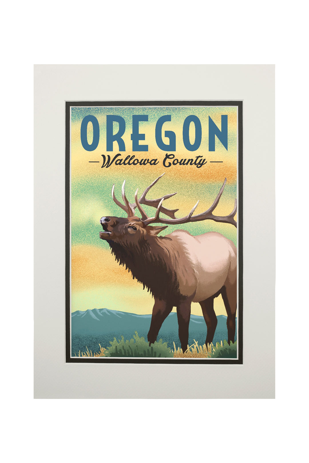Wallowa County, Oregon, Elk, Lithograph, Art & Giclee Prints