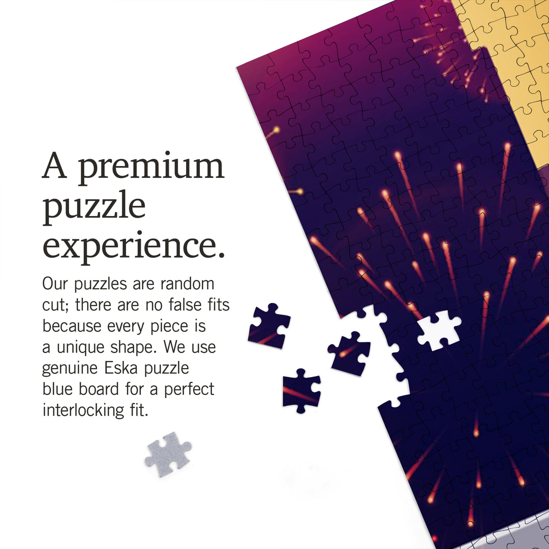 Champagne is Always the Answer, Champagne and Fireworks, Jigsaw Puzzle Puzzle Lantern Press 