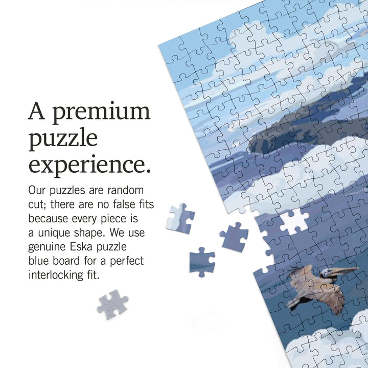 Channel Islands, California, Bird's Eye View, Painterly Series, Jigsaw Puzzle Puzzle Lantern Press 